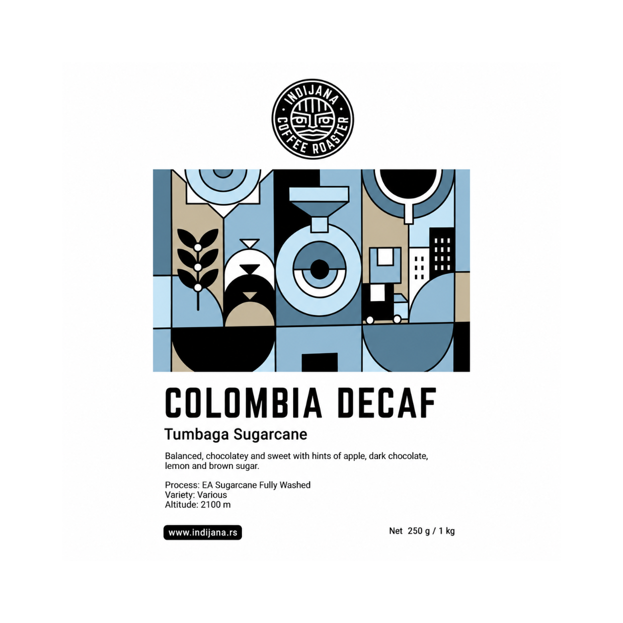 Indijana Coffee | Colombia Tumbaga Sugarcane Decaf specialty kafa