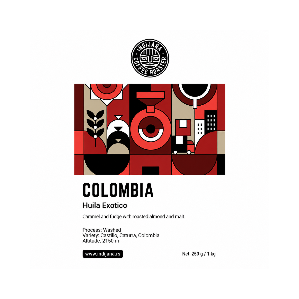 Indijana Coffee | Colombia Huila Exotico specialty kafa