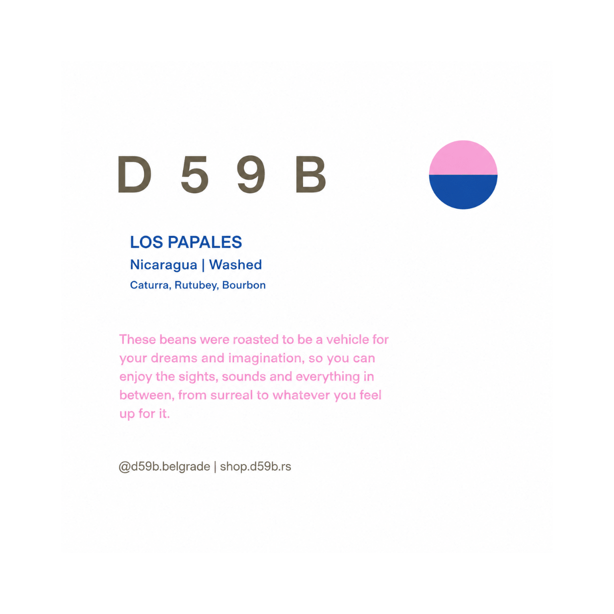 D59B | Nicaragua Los Papales specialty kafa - Brew Society