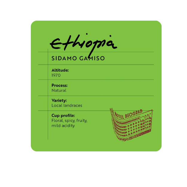 Hotel Beograd 1937 Ethiopia Sidamo Gamiso - Brew Society