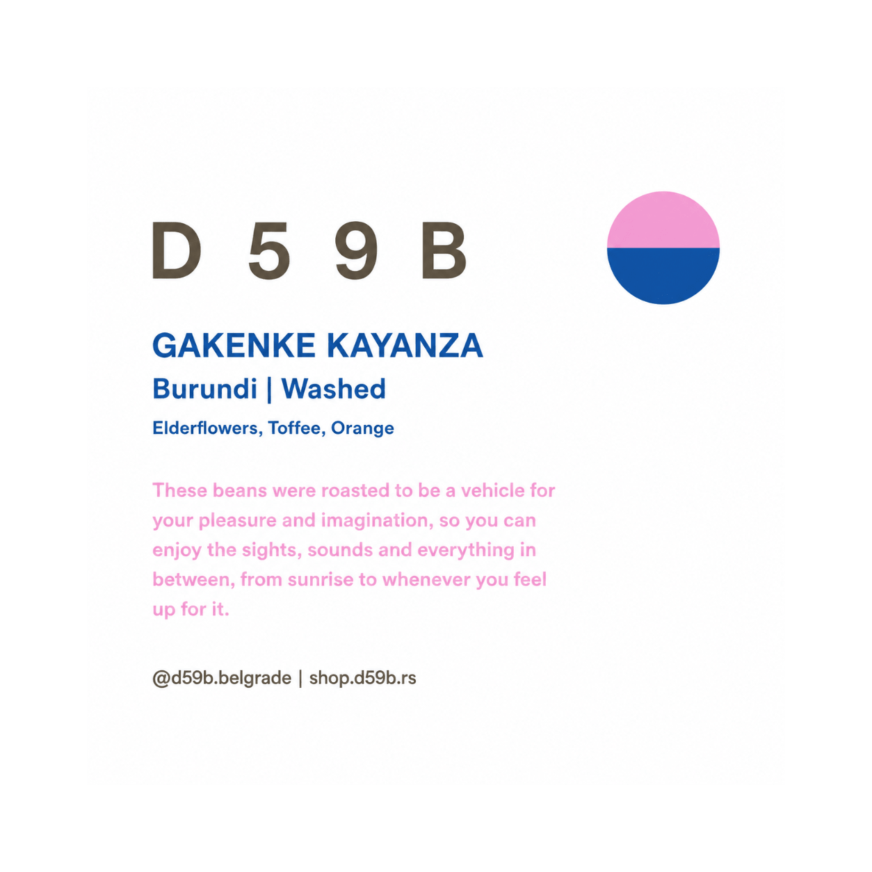 D59B | Burundi Gakenke Kayanza specialty kafa - Brew Society