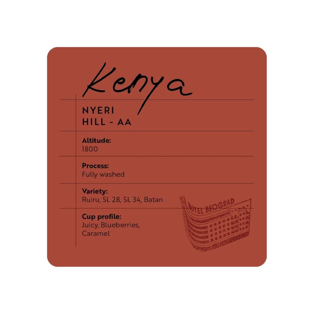 Hotel Beograd 1937 Kenya Nyeri Hill AA - Brew Society