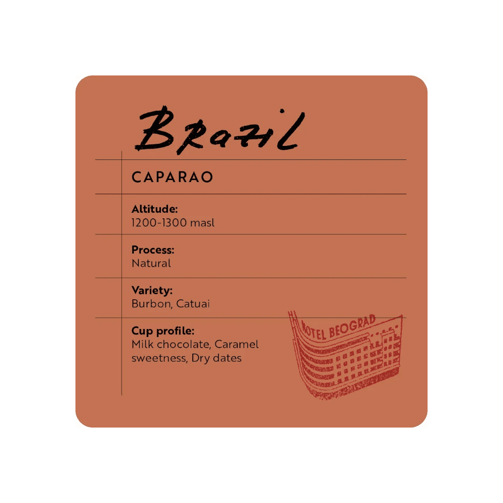 Hotel Beograd Brasil Carmelo Caparao specialty kafa- Brew Society