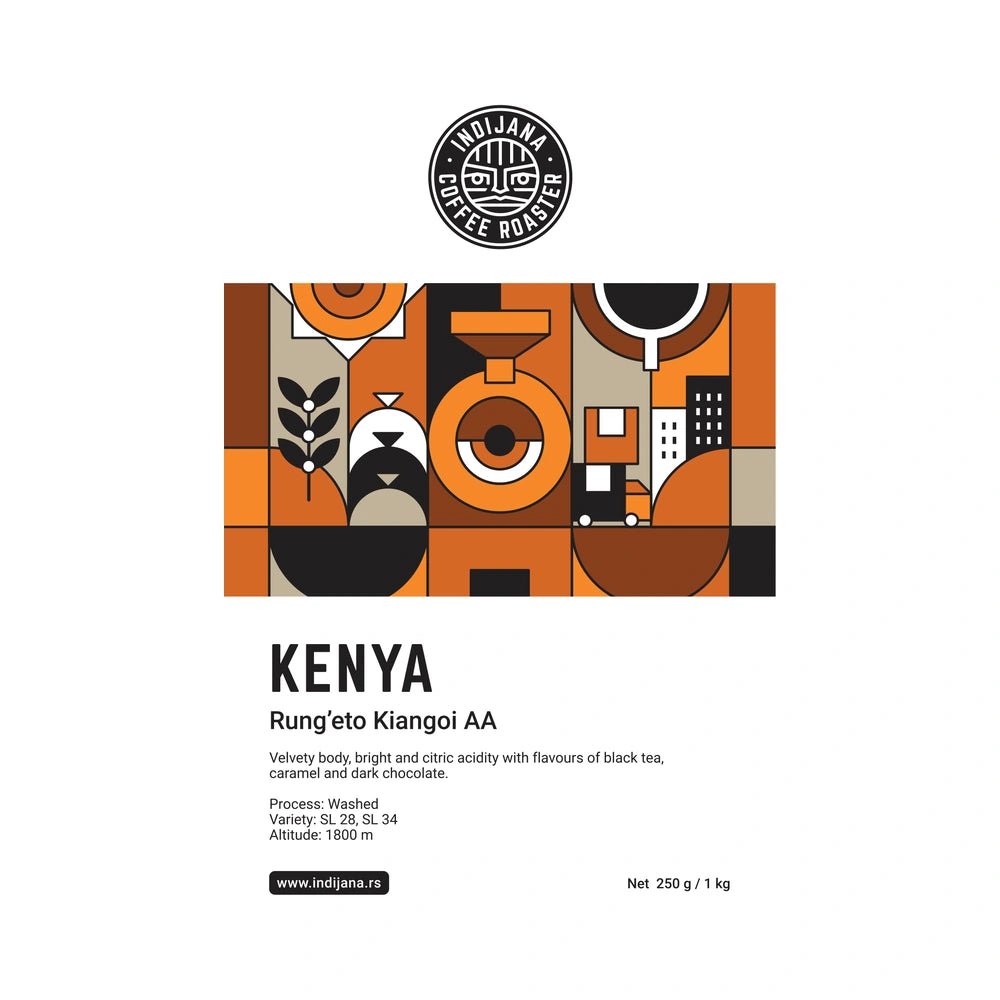 Indijana Coffee | Kenya Rung’eto Kiangoi AA – Light Roast specialty kafa - Brew Society